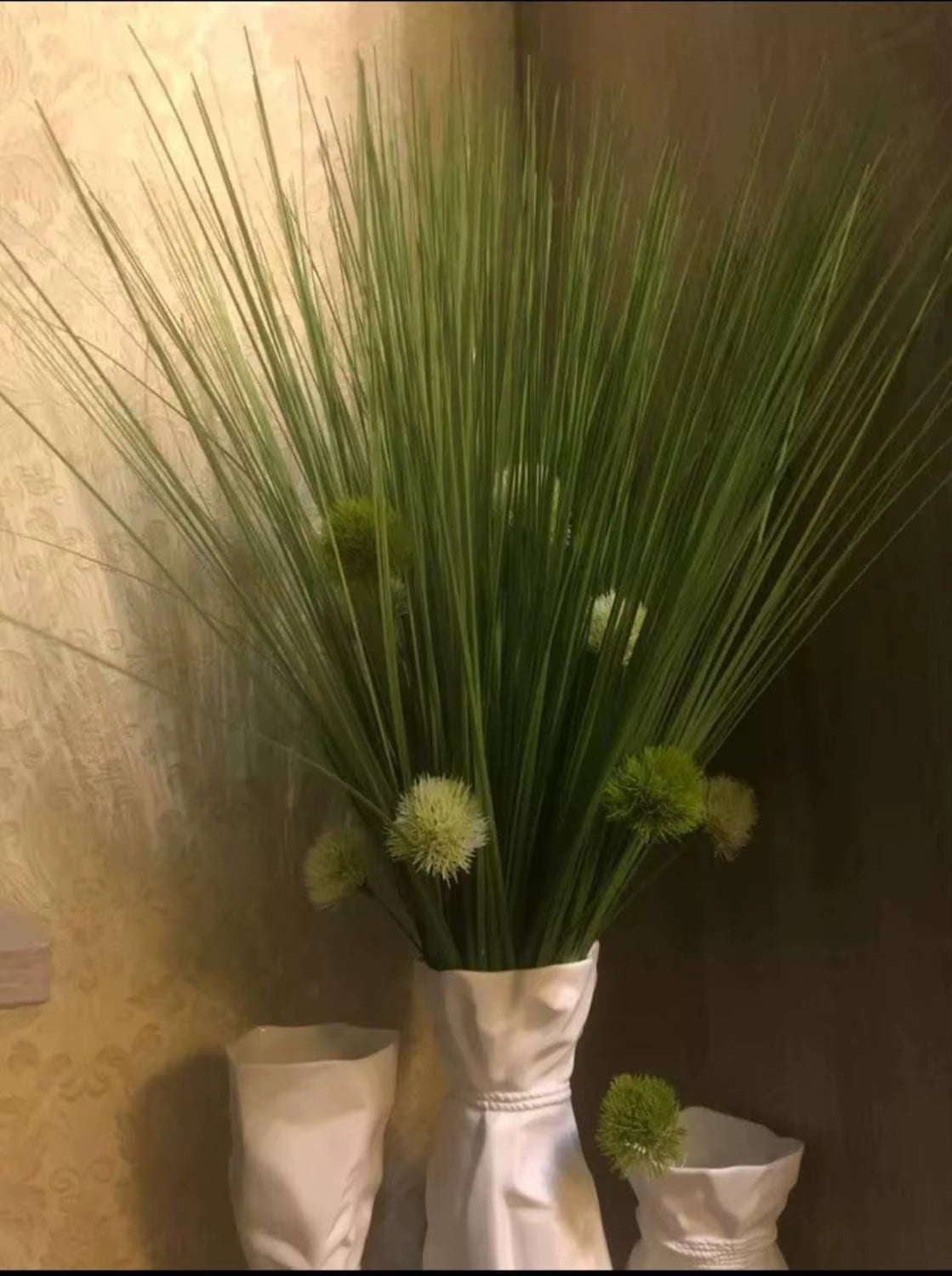 65CM Large Artificial Tropical Plants Green Onion Grass Bundle Plastic Flower Arrangement Garden Wedding Living Home Decor