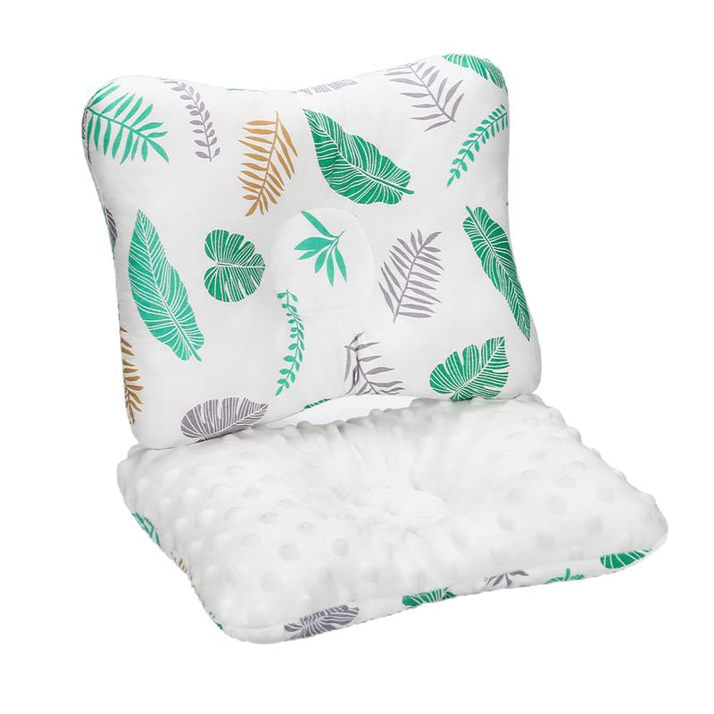 Baby Head Shaping Pillow - Soft Double Sided Anti-Roll Support for Newborns, Flat Head Prevention Function, Anti-Flat Design for Safe Sleeping Nursery Outdoorfun