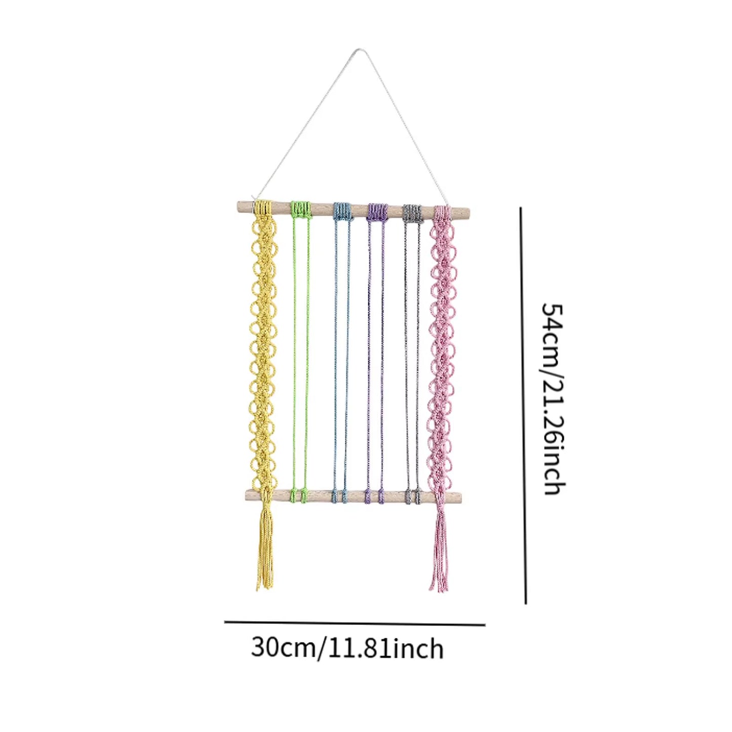 Picture Frames Decoration Hanging Photo Display Boho Macrame Wall Decor Picture Organizer for Teen Girls Cafe Bedroom Women