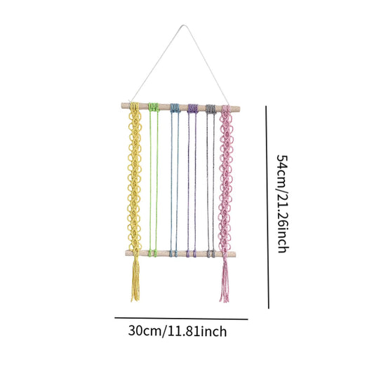 Picture Frames Decoration Hanging Photo Display Boho Macrame Wall Decor Picture Organizer for Teen Girls Cafe Bedroom Women