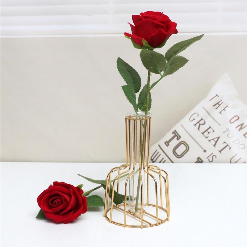 Artificial Rose Flowers - 12-Piece DIY Spring Decorative Bouquet for Wedding Centerpieces and Home Decor