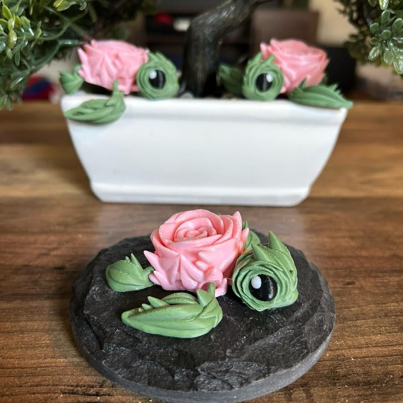 Rose Turtle (3D Printed, Articulating, Decoration)