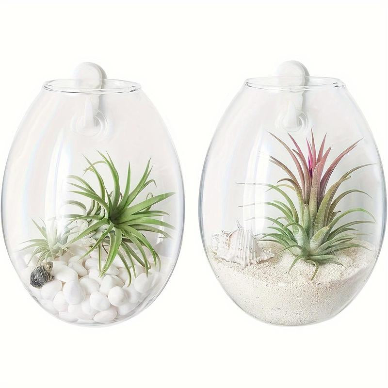 Creative Hydroponic Vase, 1/2/4 Counts Wall Mounted Glass Vase without Plant, Wall Hanging Vase for Home Office Balcony Dining Room Dormitory Decor, Terrarium